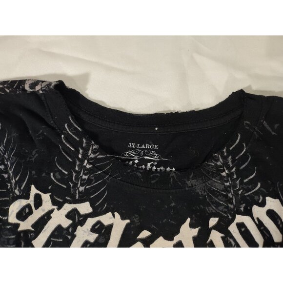 RARE! Affliction x Static X Collab Size 3XL XXXL Y2K  Biker Vintage Insa… - Picture 11 of 11